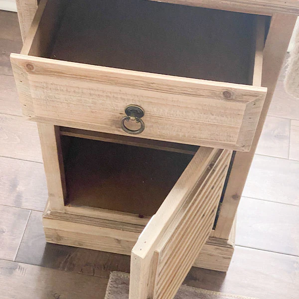 Wooden Side Table with Drawer