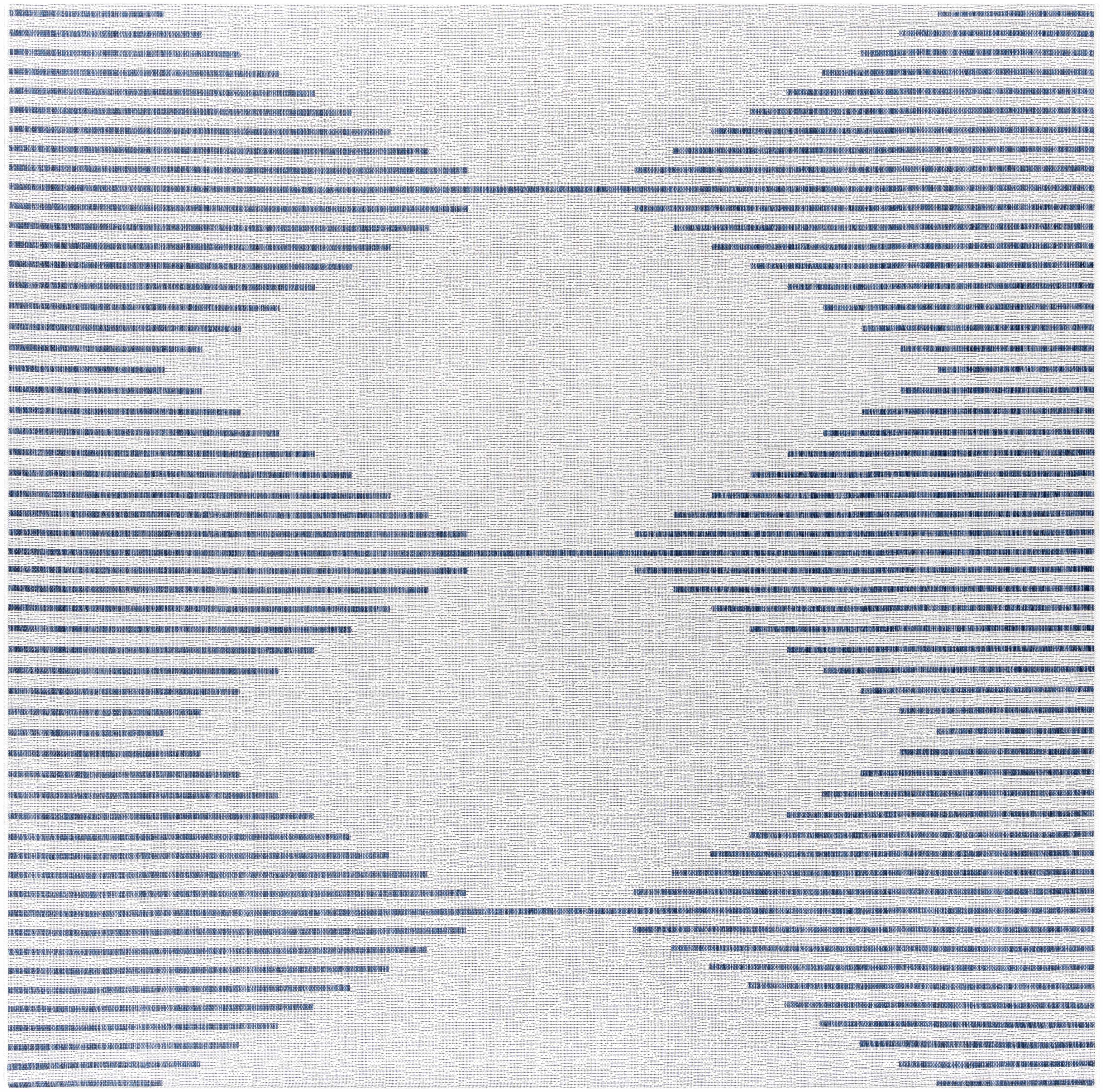 Blue and Cream Outdoor Rug