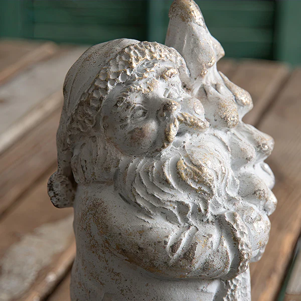 Father Christmas with Tree Figurine