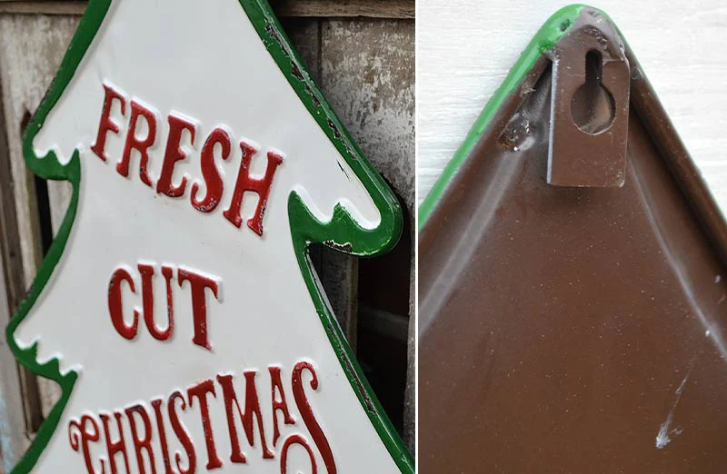 Red Truck Christmas Tree Sign