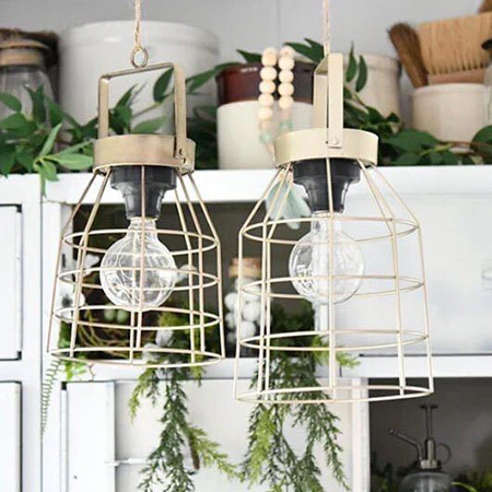 Industrial Caged LED Wire Light, Pick Your Size