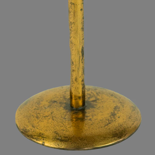 Antique Brass Cocktail Table with Acacia Wood Top