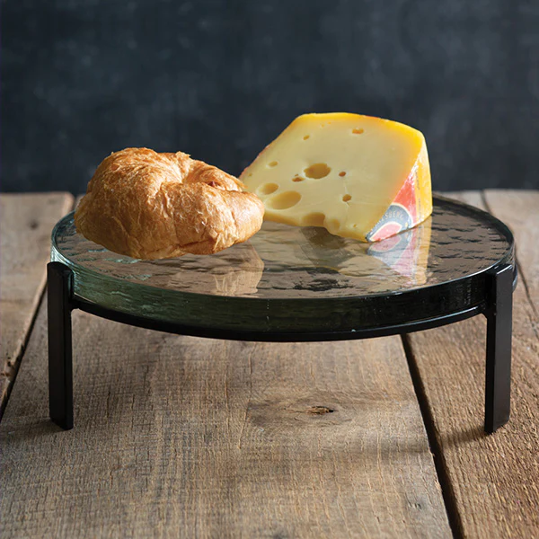 Blocked Glass Dessert Stand