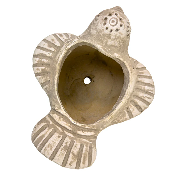 Handmade Sculpted Bird Clay Planters, Set of 2