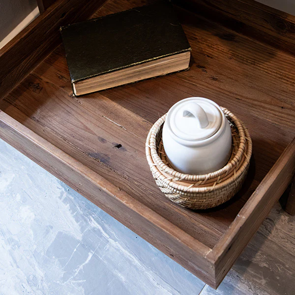 69 Inch Modern Ladder Pine Wood Shelf