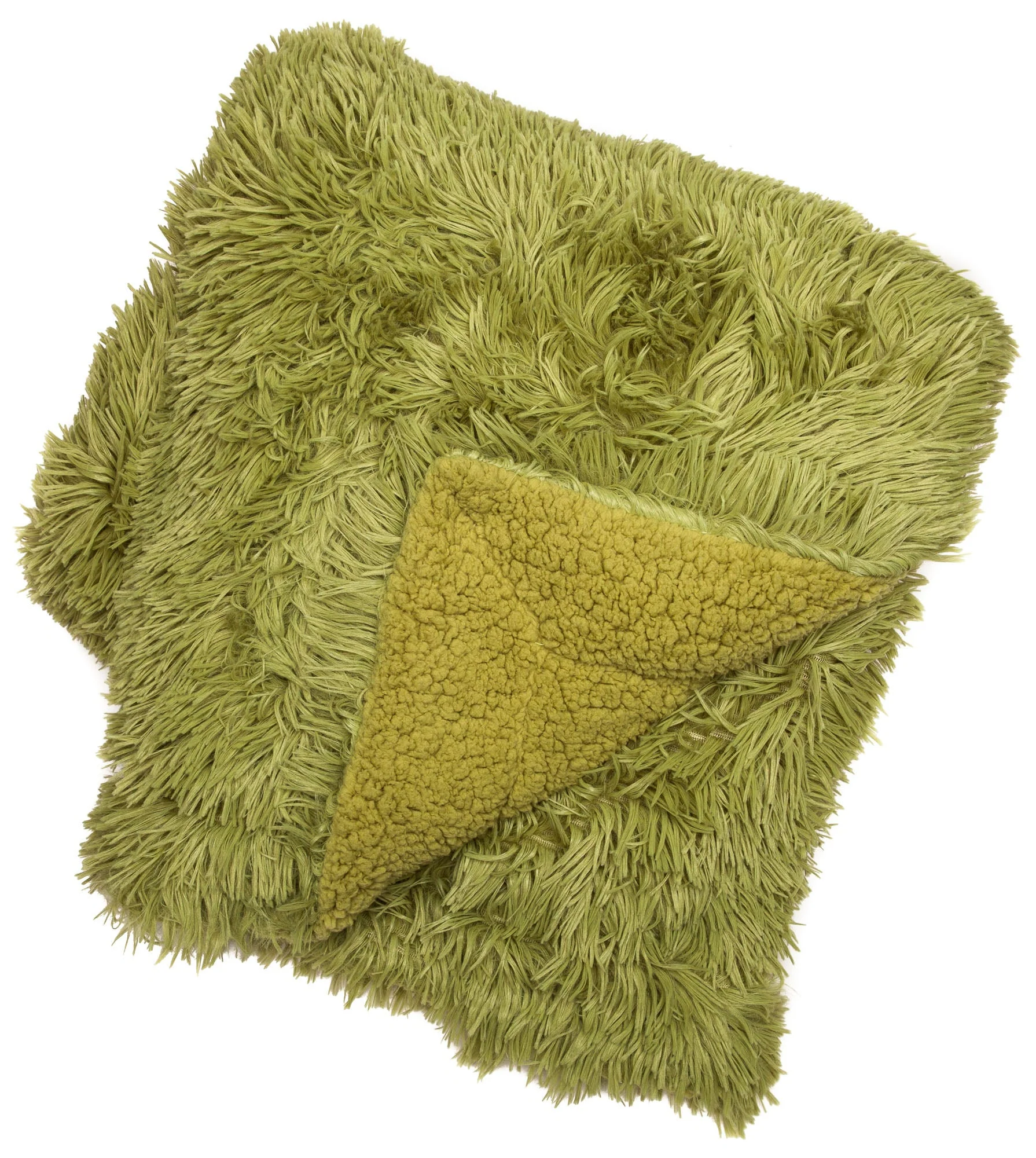 Solid Faux Long Fur Throw Blanket