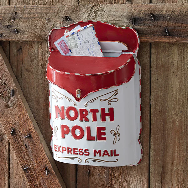 North Pole Express Mail Hanging Mailbox