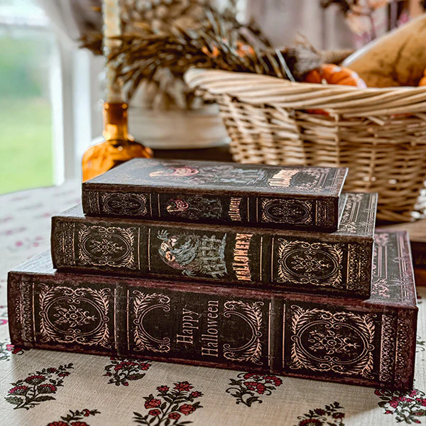 Halloween Decorative Book Box, Set of Three