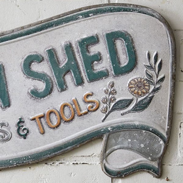 Metal Garden Shed Sign