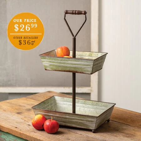 Two-Tier Rectangular Serving Tray