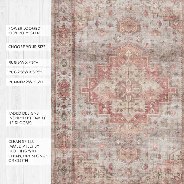 Vintage Rust Area Rug, Pick Your Size - DO NOT USE