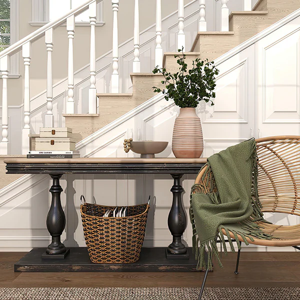 Distressed Ribbed Terracotta Vase