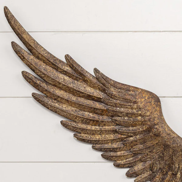 Antique Inspired Gold Distressed Wings