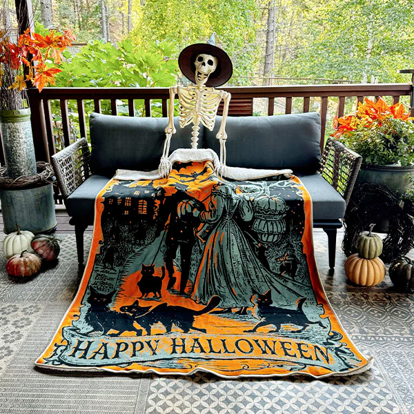 60 Inch Happy Halloween Blanket Wall Decor