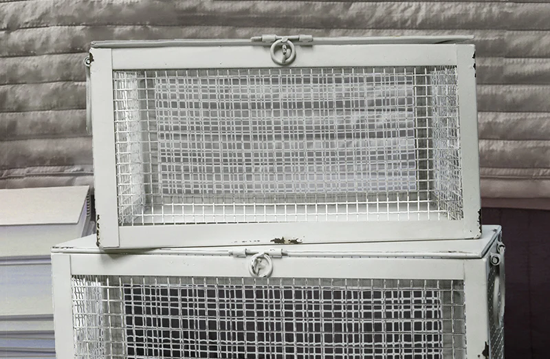 Metal Wire Storage Baskets  Set of 2