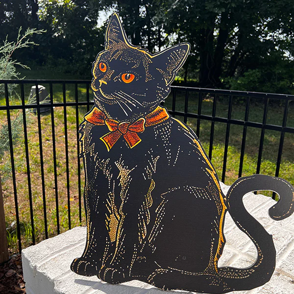 Indoor/Outdoor Black Cat Cutouts, Set of 2 | Spooky Season Collection