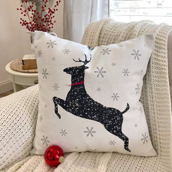 Double-Sided Deer Pillow