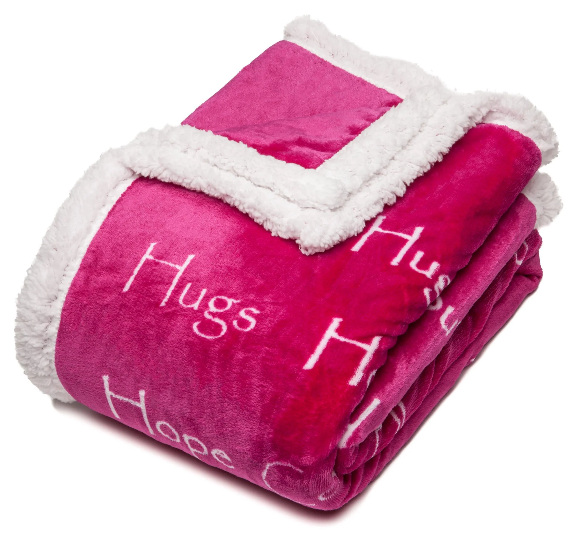 Gift Faux Fur Comfort Words Throw Blanket