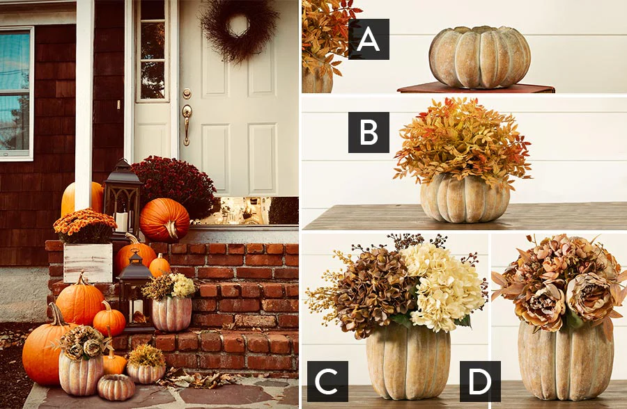 Festive Fall Pumpkin Planter, Pick Your Size
