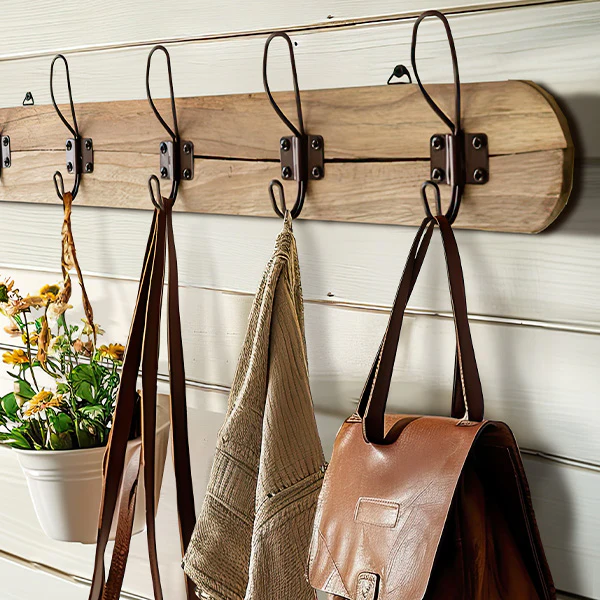 Recycled Wood Rustic Coat Rack