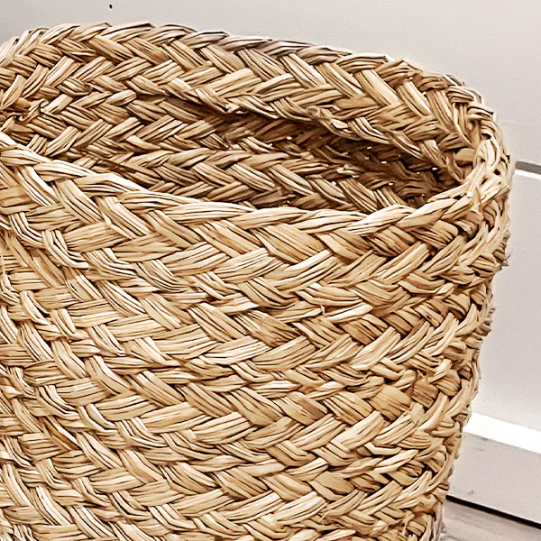 Two-Toned Woven Baskets for Storage, Set of 2
