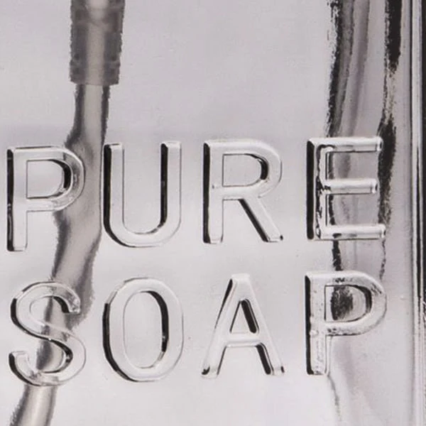 Embossed Glass Soap Pumps, Set of 2