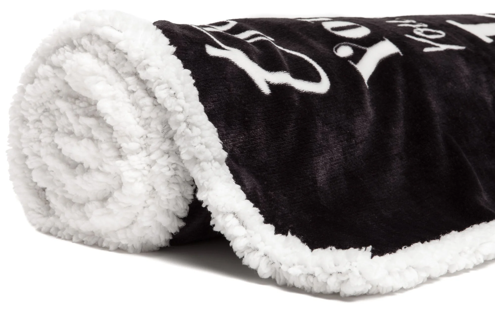 Love You Miss You Sherpa Throw Blanket