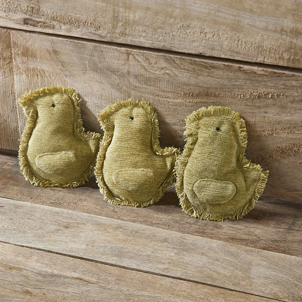 Primitive Baby Chicks Bowl Fillers, Set of 3