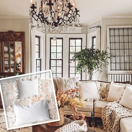 Tassel Edge Pillow, Pick Your Size