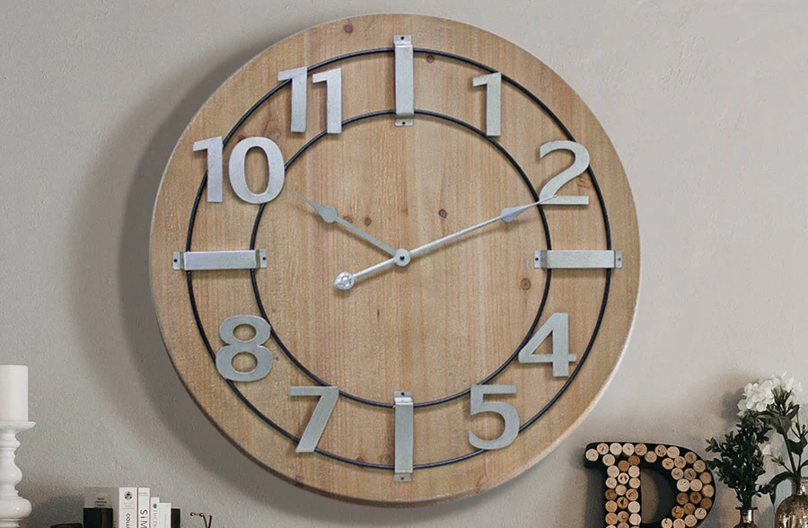 Rustic Industrial Wall Clock