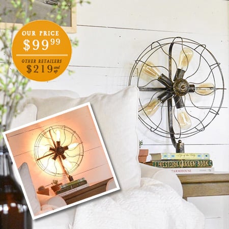 Antique Re-purposed Fan Light