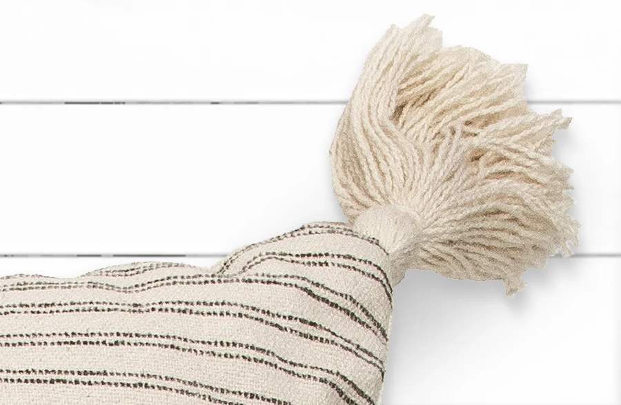 Soft Striped Detail Pillows with Insert, Pick Your Style