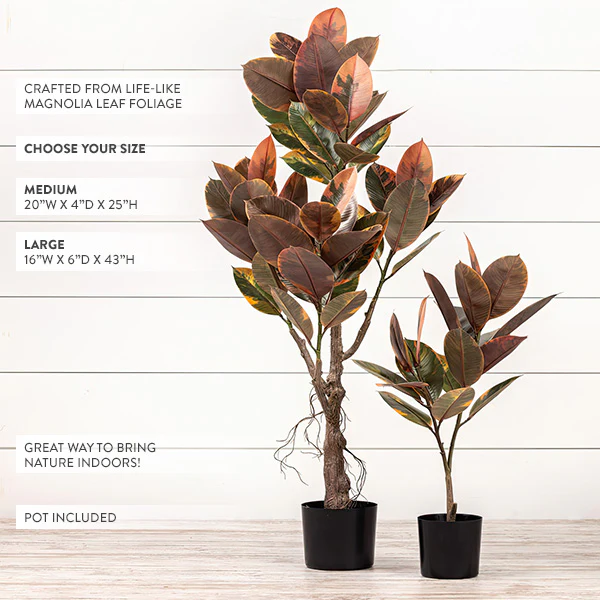 Magnolia Faux Indoor Tree, Choose Your Size