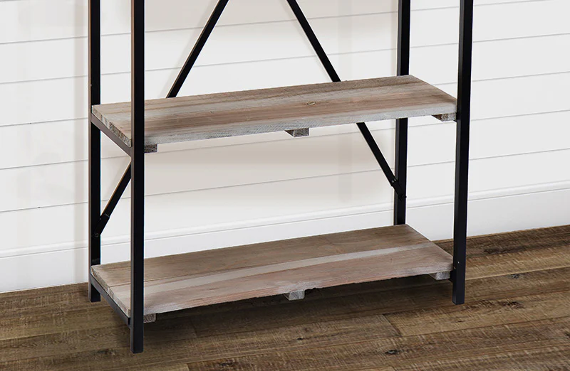 *HUGE* Industrial Cross Back Bookshelf
