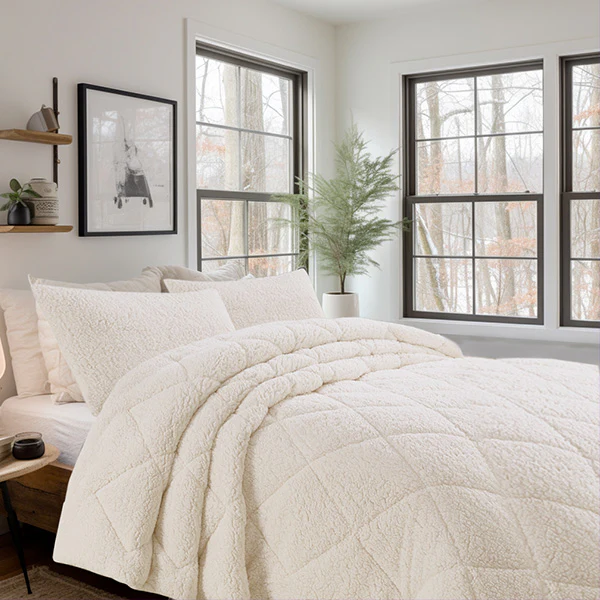 Cozy Sherpa Bedding Set, Pick Your Size/Color