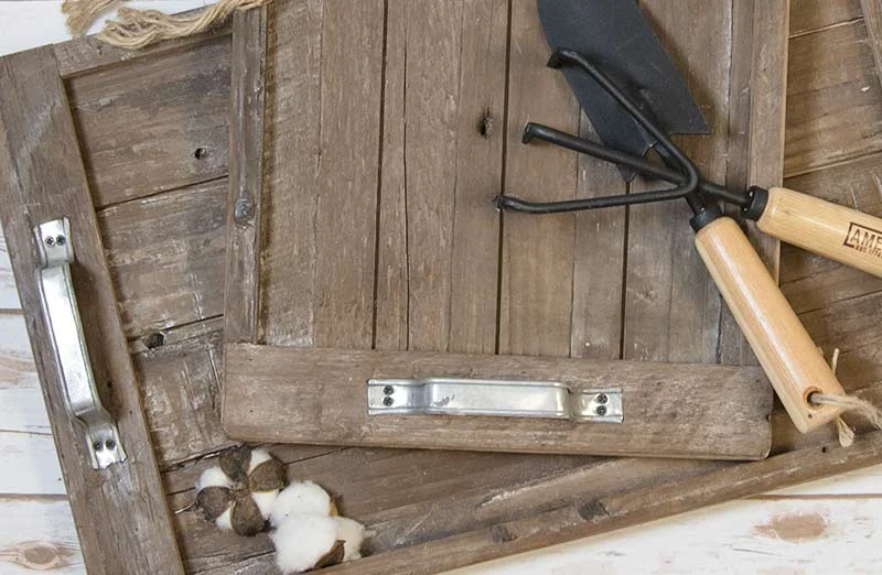 Rustic Wood Trays  Set of 2