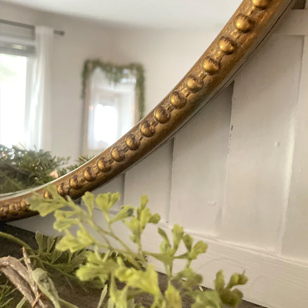 Round Gleaming Primrose Mirror | French Gold Ornate Filigree