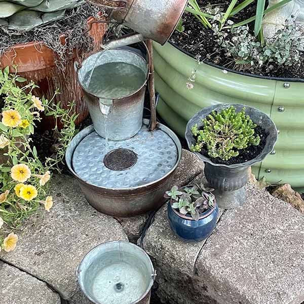 Bucket Garden Fountain with Pump, Pick Your Style