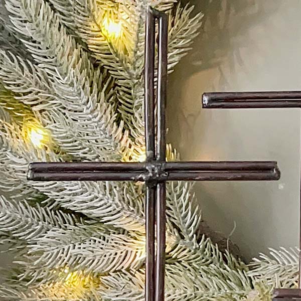 Reclaimed Rustic Metal Crosses, Set of 3