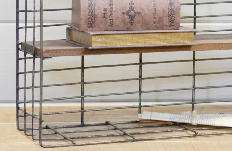 LARGE Re-purposed Wire Crate Shelving Unit