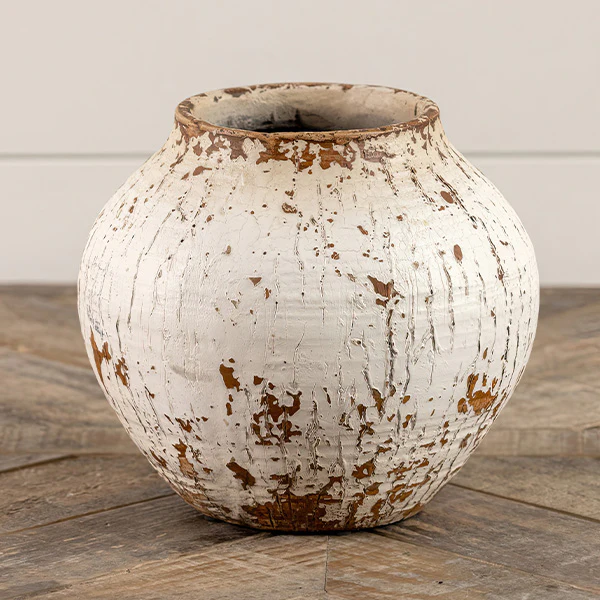 Distressed Farmhouse Planter Pot, Choose Your Style