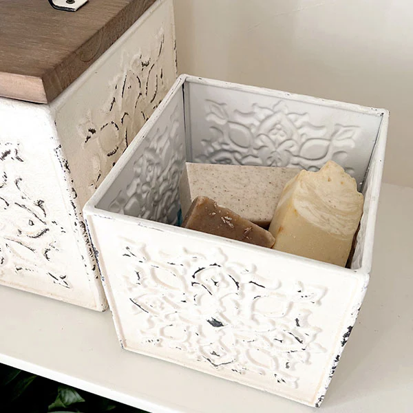 LARGE Ornate Medallion Canisters, Set of 2