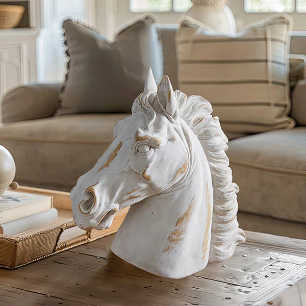 Majestic Horse Head Statue Sculpture