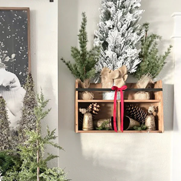 Reclaimed Wood Cubby Wall Shelf