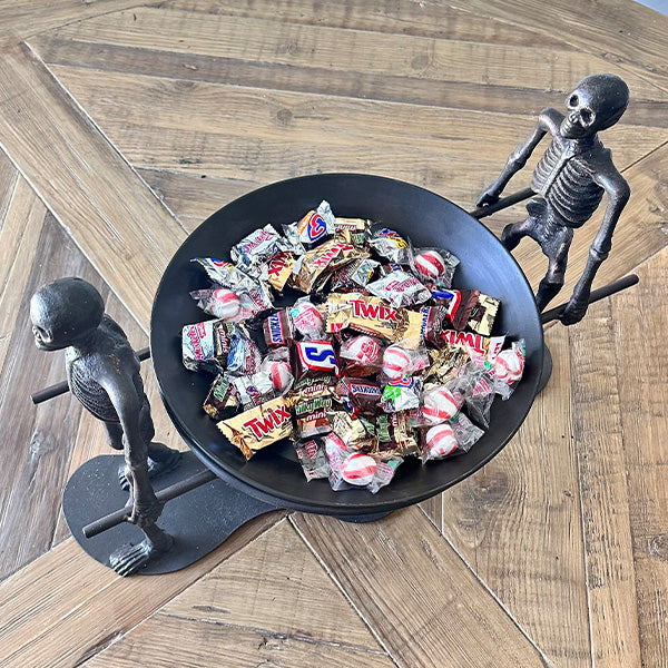 Cast Iron Skeleton Serving Bowl