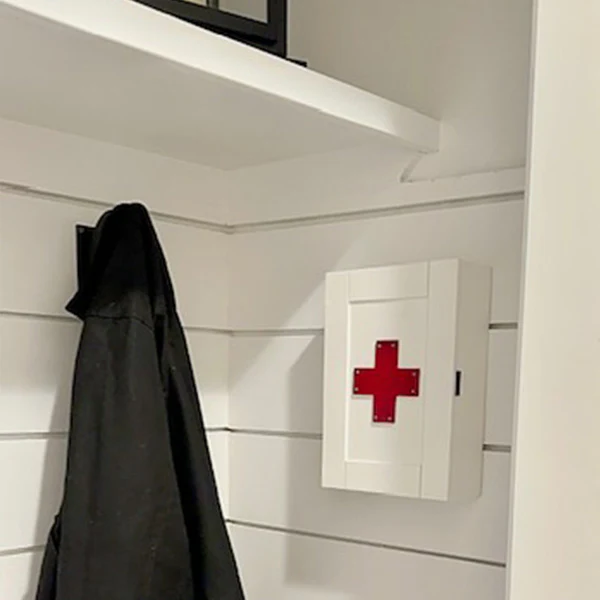 Vintage Inspired First Aid Kit Wall Storage Cabinet