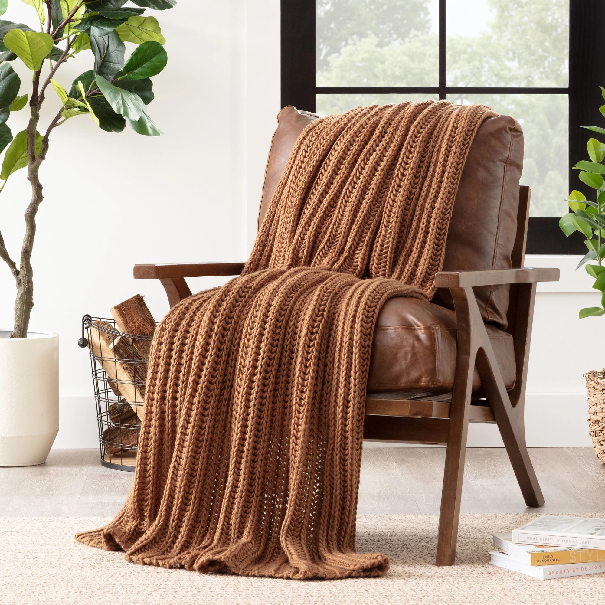 Chunky Knit Throw Blanket