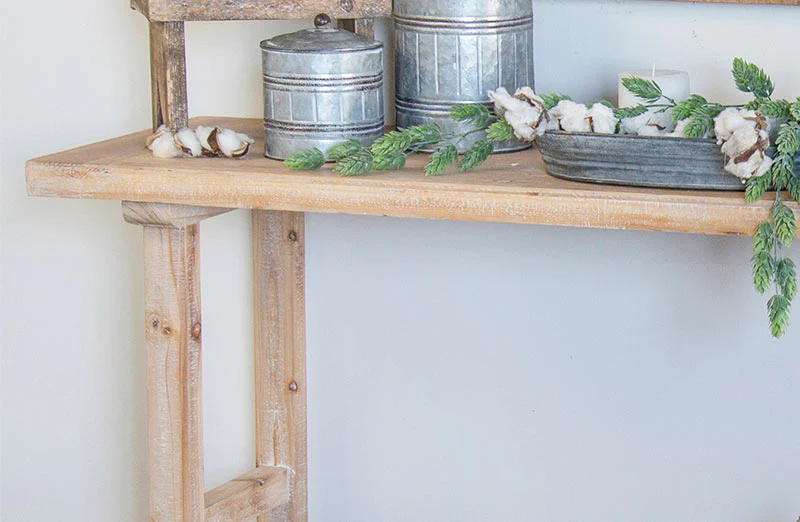 Natural Wood Buffet Table