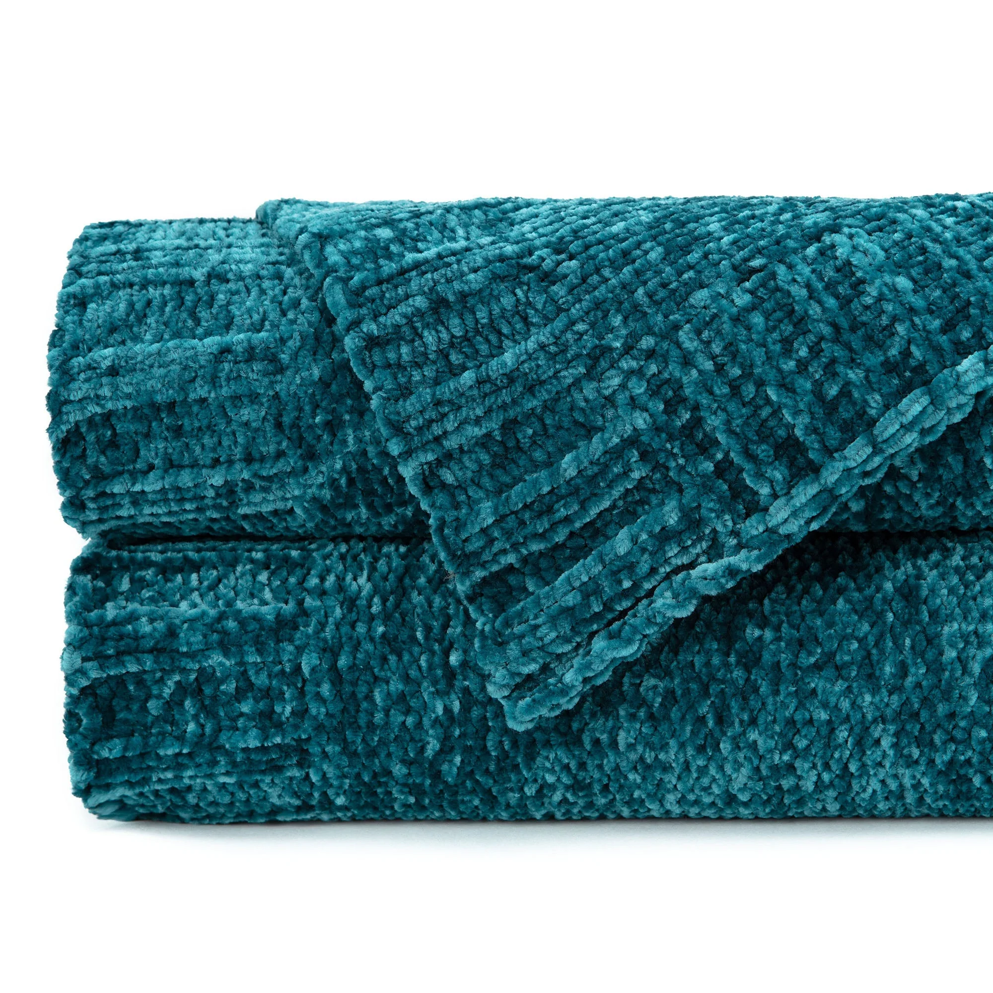 Chenille Luxe Border Throw Blanket