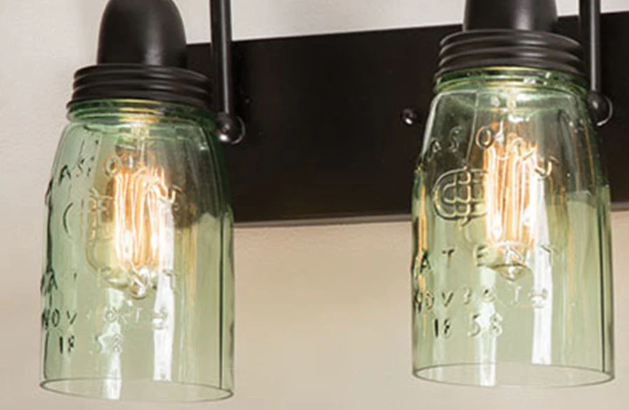 Mason Jar Vanity Lamp